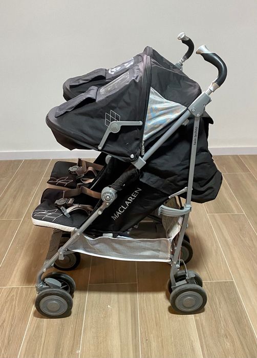Maclaren Twin Techno carrinho duplo preto