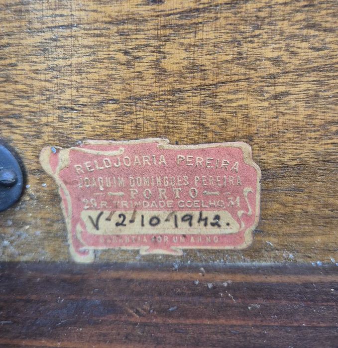 Relógio de Pêndulo muito antigo - Fábrica de Relógios Boa Reguladora
