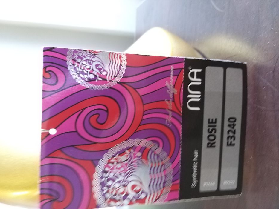 Peruka syntetyczne brąz pasemka baleyage krótkie grzywka Rosie F3240