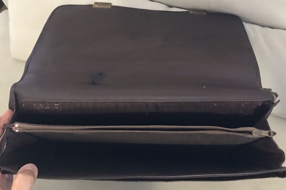 Mala Pasta executivo coro 100% . Luxo Pele genuína