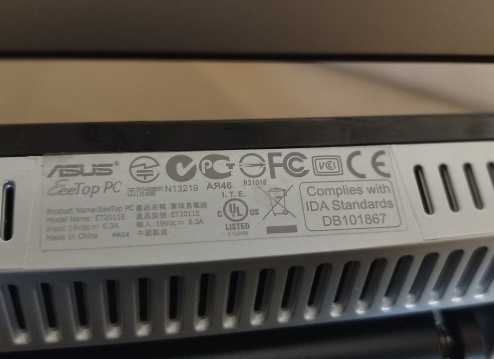 Pc asus all-in-one