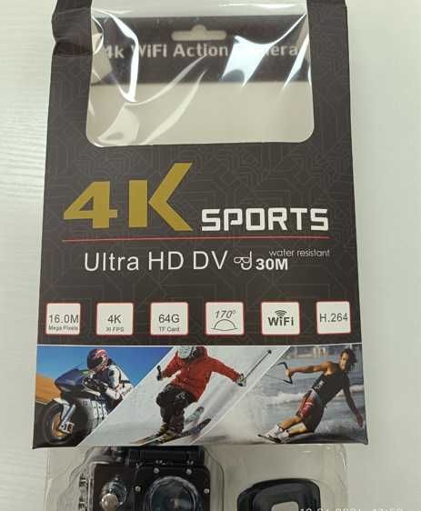 Екшн камера водонепроникна 4K Ultra HD WiF з пультом экшен регистратор