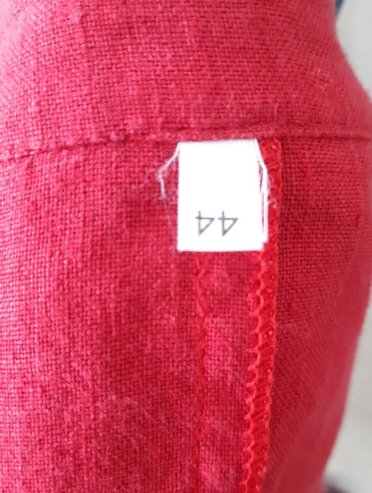 Casaco linho vermelho meia manga tamanho 44