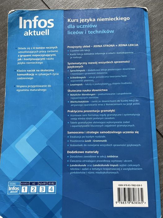 Język niemiecki Infos aktuell 1 dla liceum , technikum