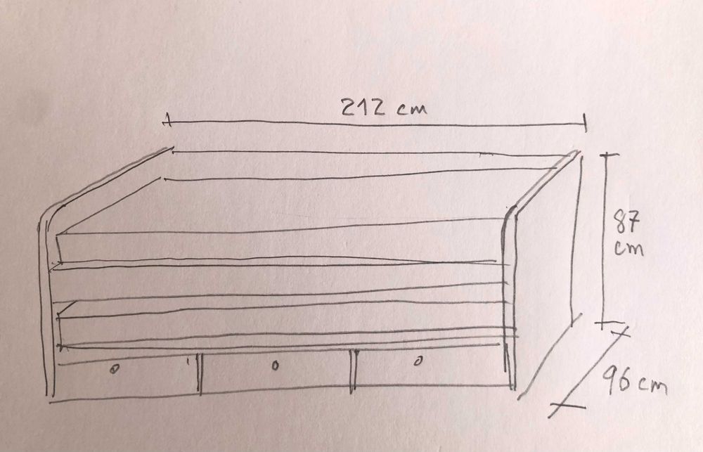 Cama gavetão com duas camas de solteiro