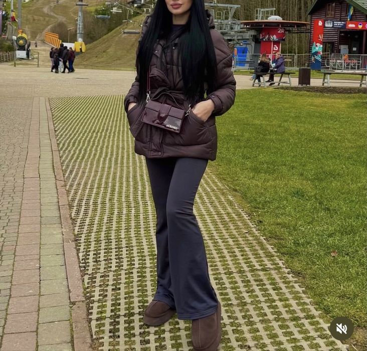 Шоколадная Курточка под пояс