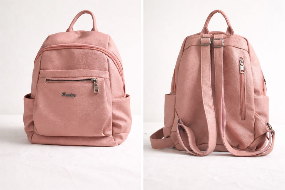 Стильний рожевий рюкзак