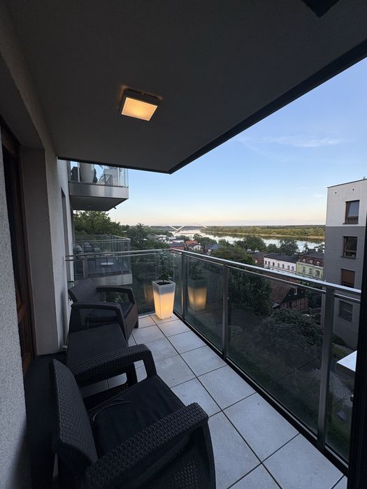Winnica,  Centrum dwupokojowy apartament z widokiem na Wisłę, klimatyzacja