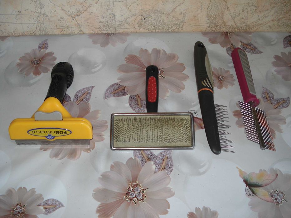 Фурминатор, пуходерка, расчестки для длинно-среднешерстных собак набор