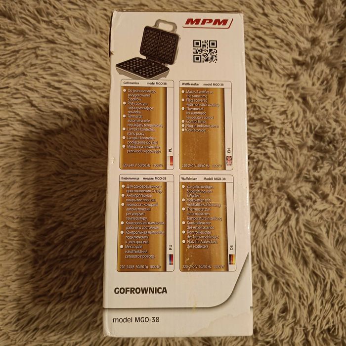 NOWA! Gofrownica Waffle Maker MPM MGO-25
