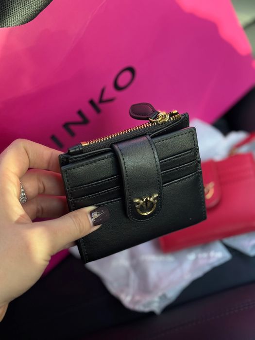 Гаманець кошелек Pinko чорний червоний