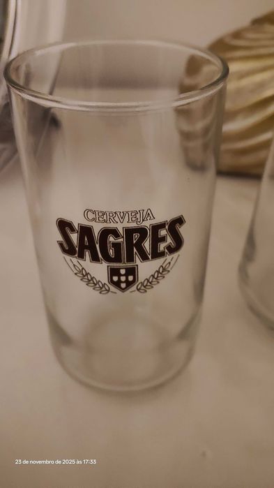 Conjunto 3 copos Sagres