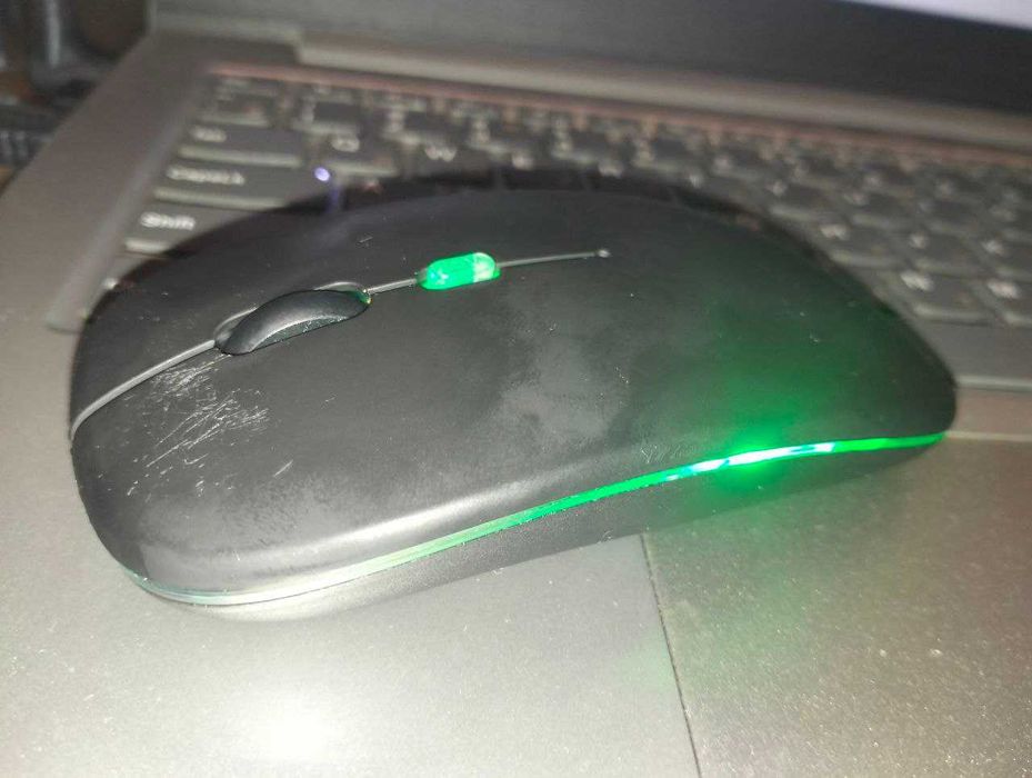 Мышка bluetooth + радиоканал с подсветкой и аккумулятором