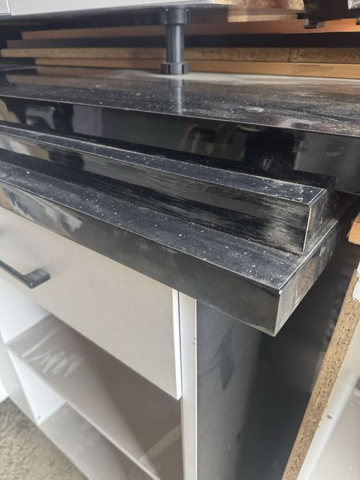 Blaty meblowe czarne 3 sztuki