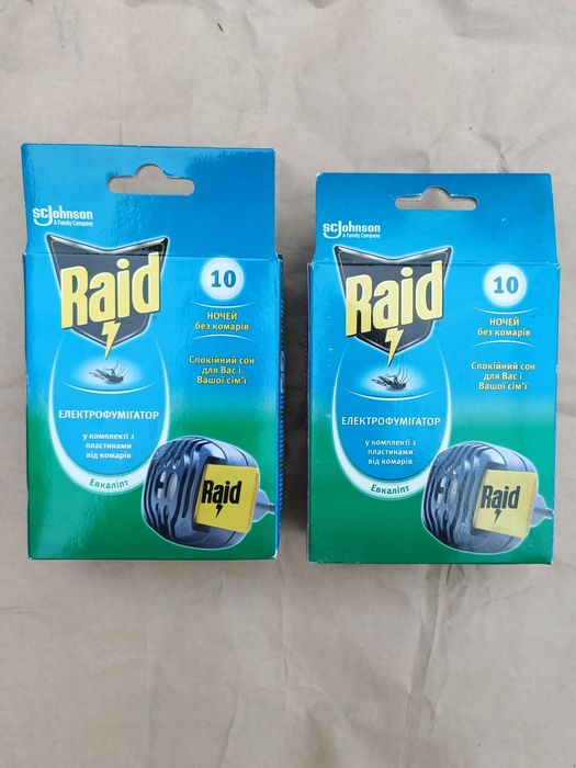 Фумігатор і пластини Raid комплект