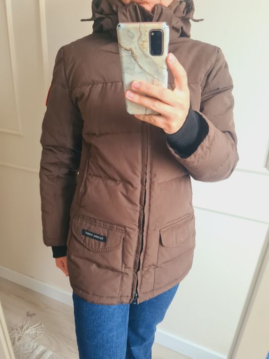 Brązowa kurtka Puchowa Canada Goose