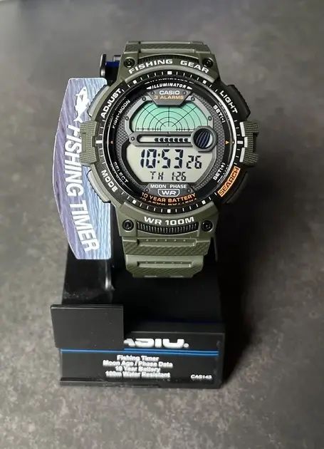 Годинник Casio Illuminator WS-1200H-3AVCF Fishing Timer