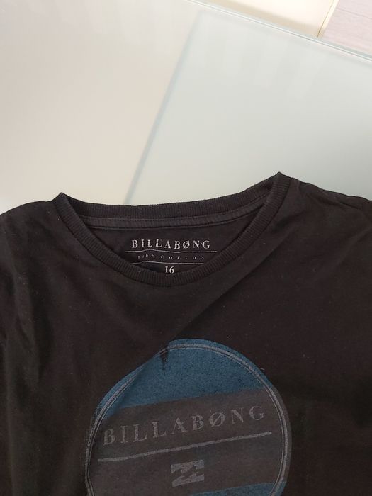 T-shirt Billabong preto vintage 16 anos 100% algodão