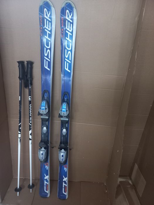 Лижі,палки,черевики з сумкою