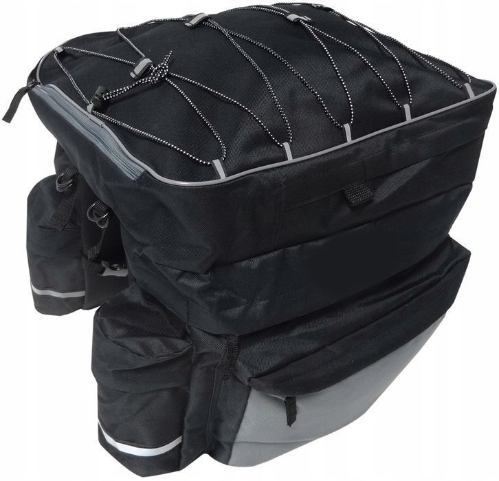 Sakwa rowerowa 3-komorowa 43L torba na bagażnik duża tył tylna