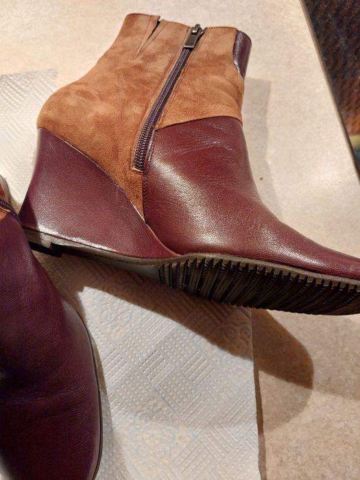 Botki ze skóry 39,5 Ryłko