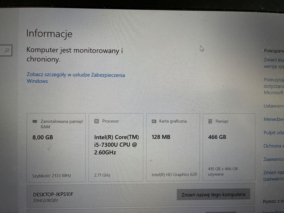 Lenovo thinkpad t470s dotykowy