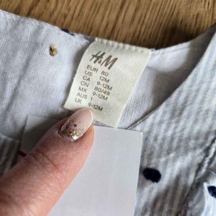 Sukienka hm 80 86 krótki rękaw