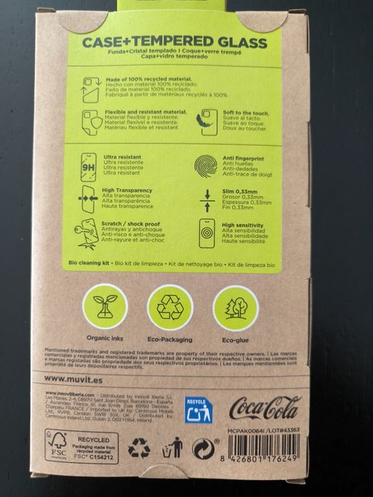 Muvit iPhone 14 Protective Case + Tempered Glass Screen Protector64297950603394121