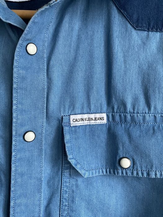 Niebieska elegancka koszula męska Calvin Klein CK
