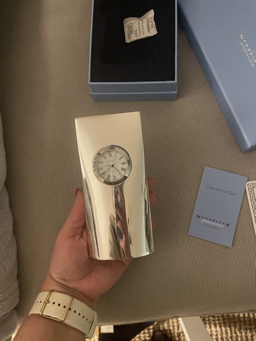 Zegarek zegar stojący biurkowy Newbridge Silverware