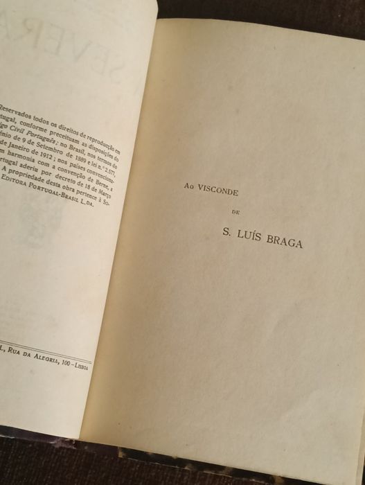 Livro A Severa de Júlio Dantas