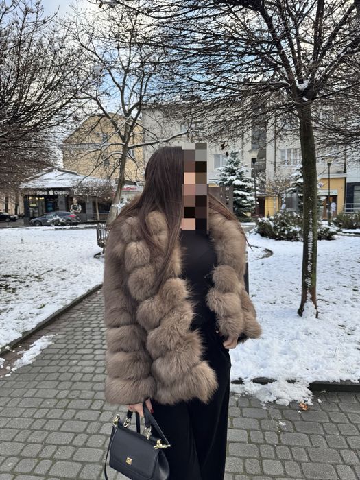 Шуба песець натуральна під соболь