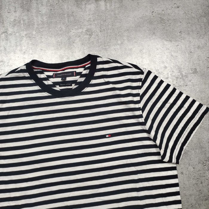 MĘSKA Koszulka Bawełna PREMIUM Elegancka Paski Classic Tommy Hilfiger