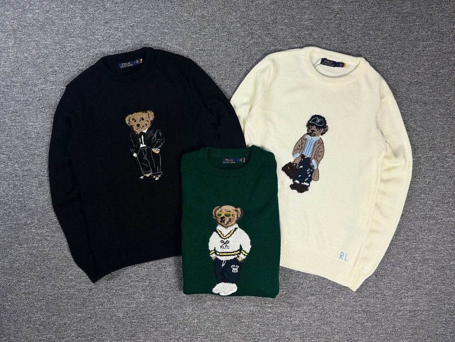 Вязаний светр Polo Ralph Lauren з медведиком кофта поло ральф лаурен