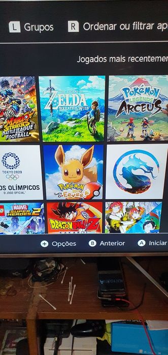 Nintendo switch v1 + Jb + vários extras + 50 jogos etc63825800031235122