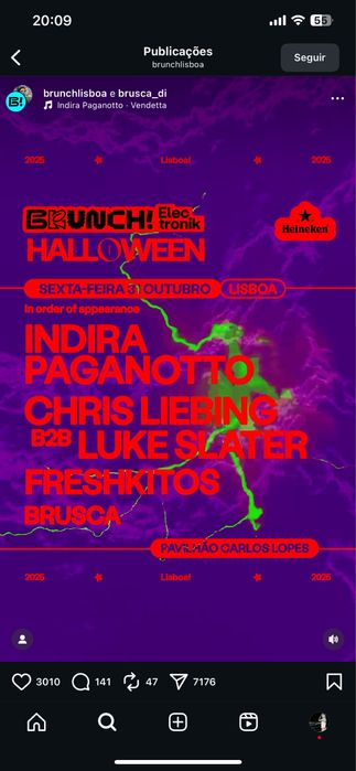 Bilhete brunch dia 31