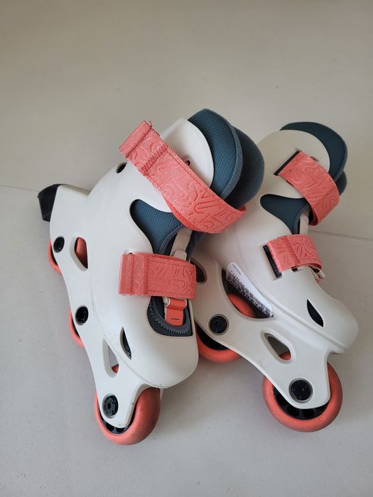 Rolki dla dzieci Learn 100 beżowe oxelo 26-28