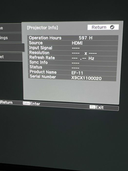 Projector de cinema Epson EF-11 FullHD 1000 Lúmenes 150" Laser