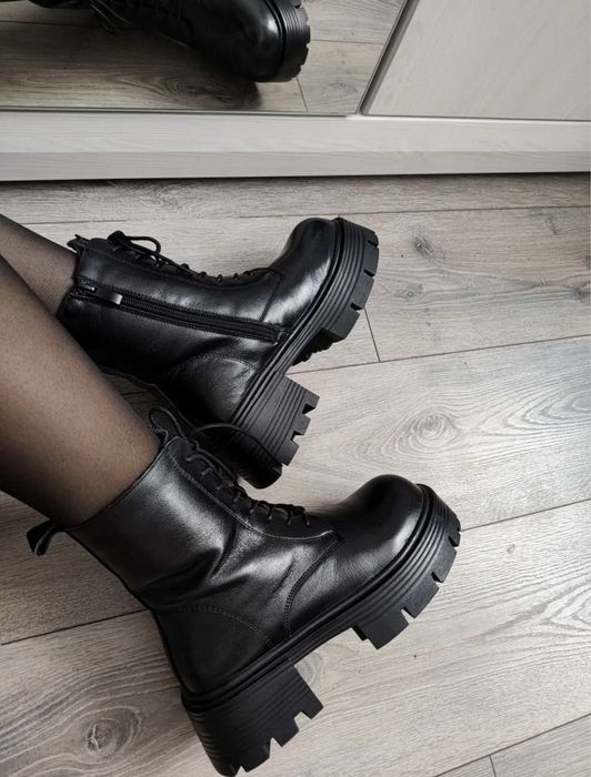 Зимові шкіряні ботінки 36/23.5см устілка