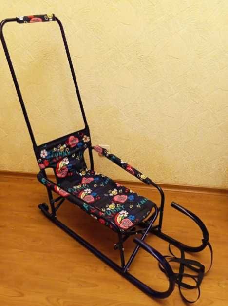 ХІТ‼️ Санки дитячі санчата саночки з батьківською ручкою нові складні