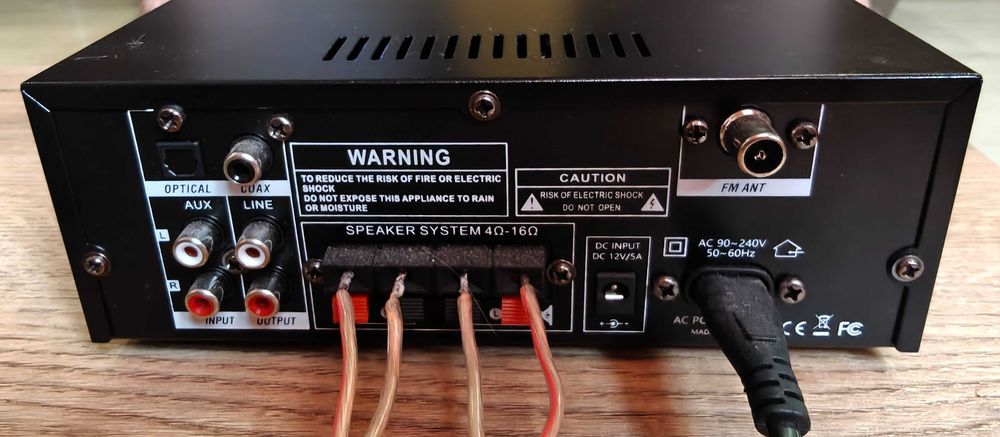 Усилитель AK-55 Bluetooth 2.0, USB, AUX, FM, 220V