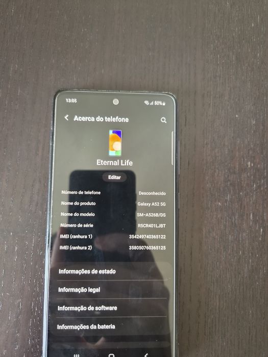 Samsung A52 5G de 256GB e 8GB RAM