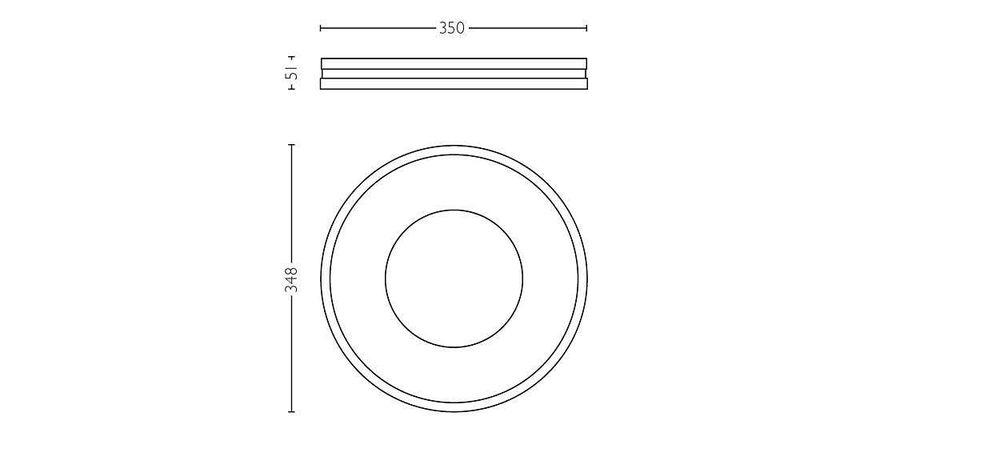 Plafon Being Philips Hue White Ambiance Bluetooth ou Zigbee