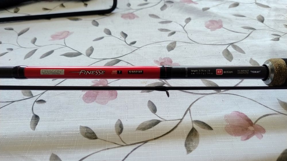 Wędka dragon finesse jig 7 toray wklejka 0,5 - 7g okoń białoryb