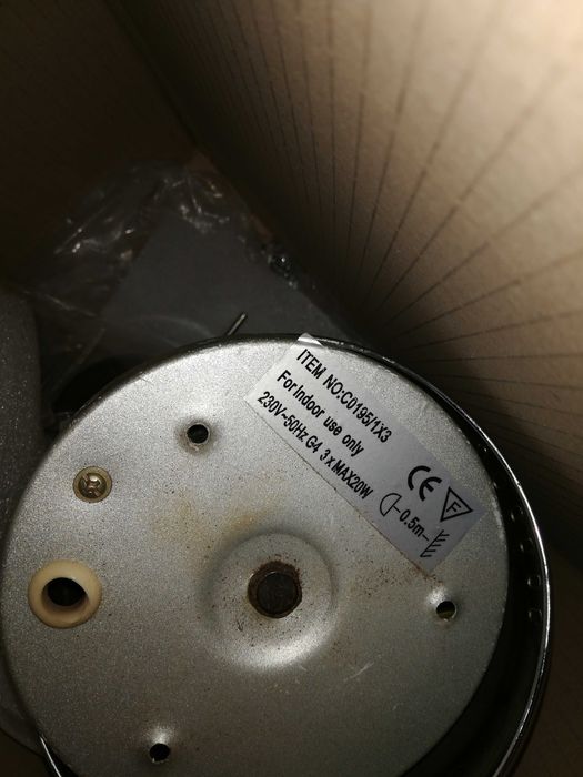 Candeeiro de tecto em vidro