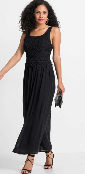 długa suknia czarna max
