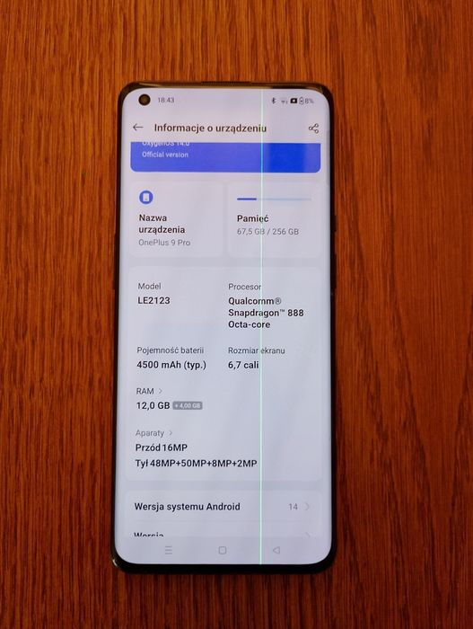 One plus 9 pro 12/256
