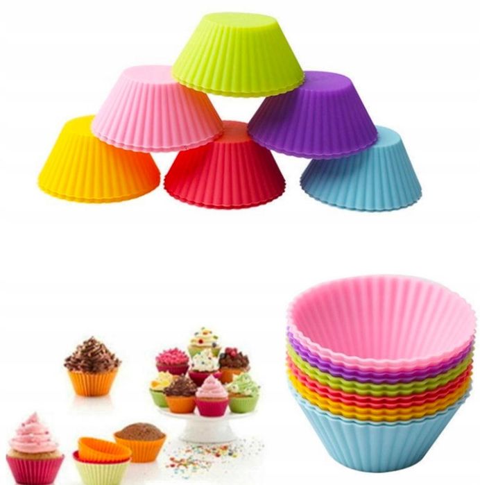 Foremki silikonowe babeczki muffiny zestaw 6 szt.