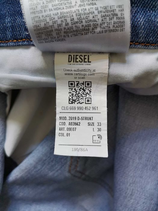 оригінальні джинси diesel завужені skinny голубі чоловічі