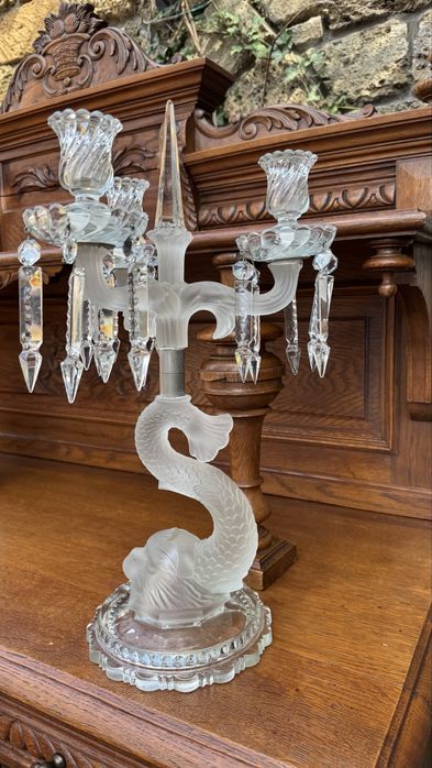 Канделябр подсвечник хрусталь стекло, Франция